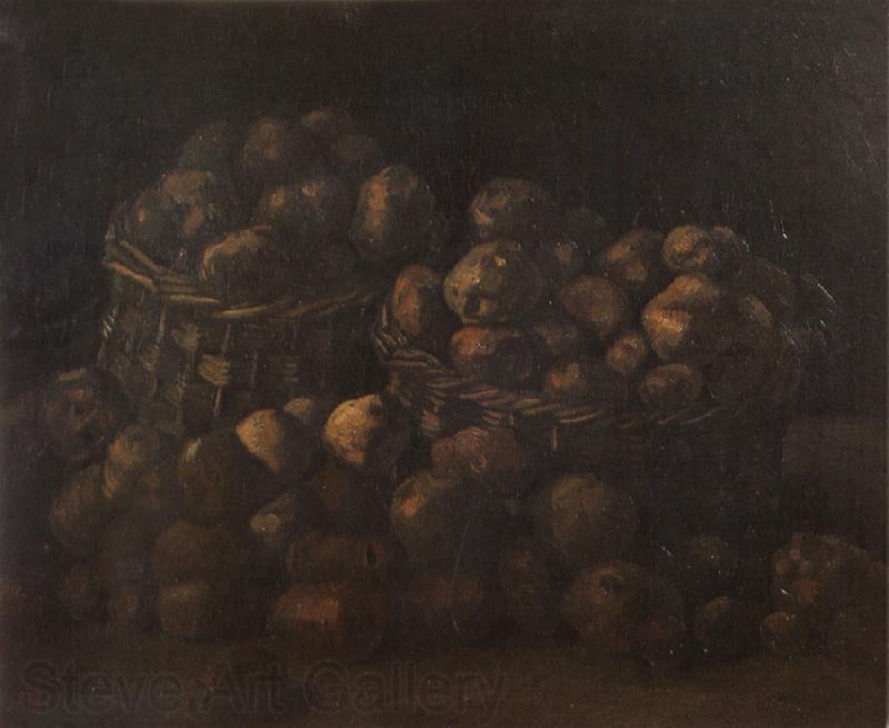 Vincent Van Gogh Still Life with Two Baskets of Potatoes (nn04) Spain oil painting art